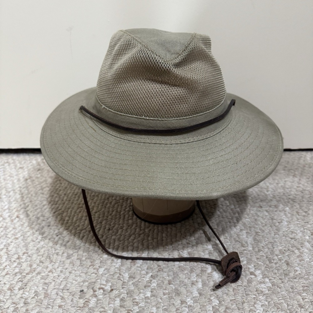 Dorfman Pacific Company DPC Authentic Handmade Hiking Safari Hat Tan Khaki 864M